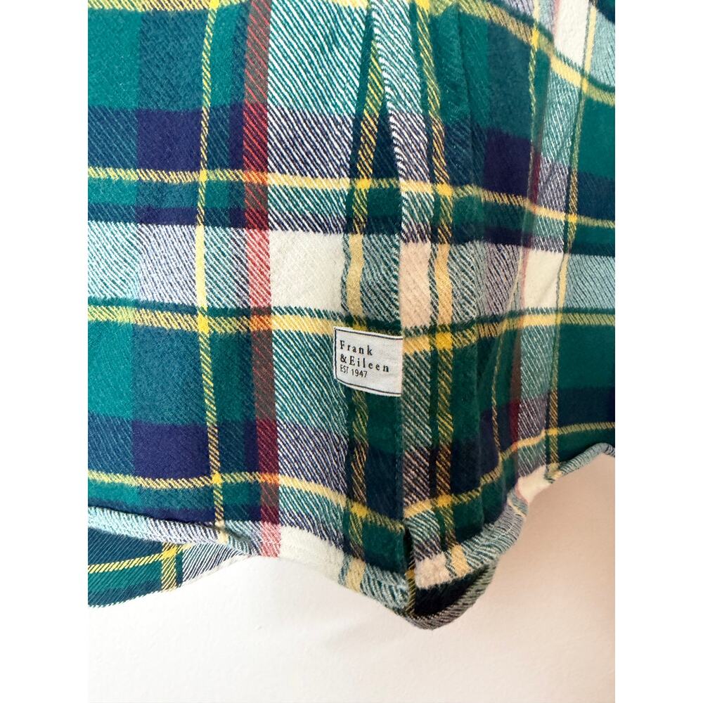 FRANK & EILEEN Shirt XL Eileen Relaxed Button Up Green Red Tartan Plaid Flannel - Picture 8 of 13